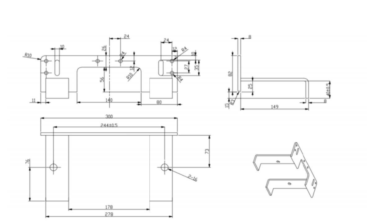 9ookg Concrete Shuttering Magnet fixture drawing